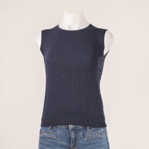 Uniqlo Supima Cotton Sleeveless Sweater Navy